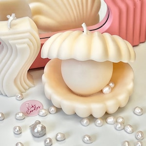 Pearl Candle | Seashell Candle| Unique Candle| Aesthetic room decor| Home decor | Aesthetic decor| Beautiful Candle| Handmade candle