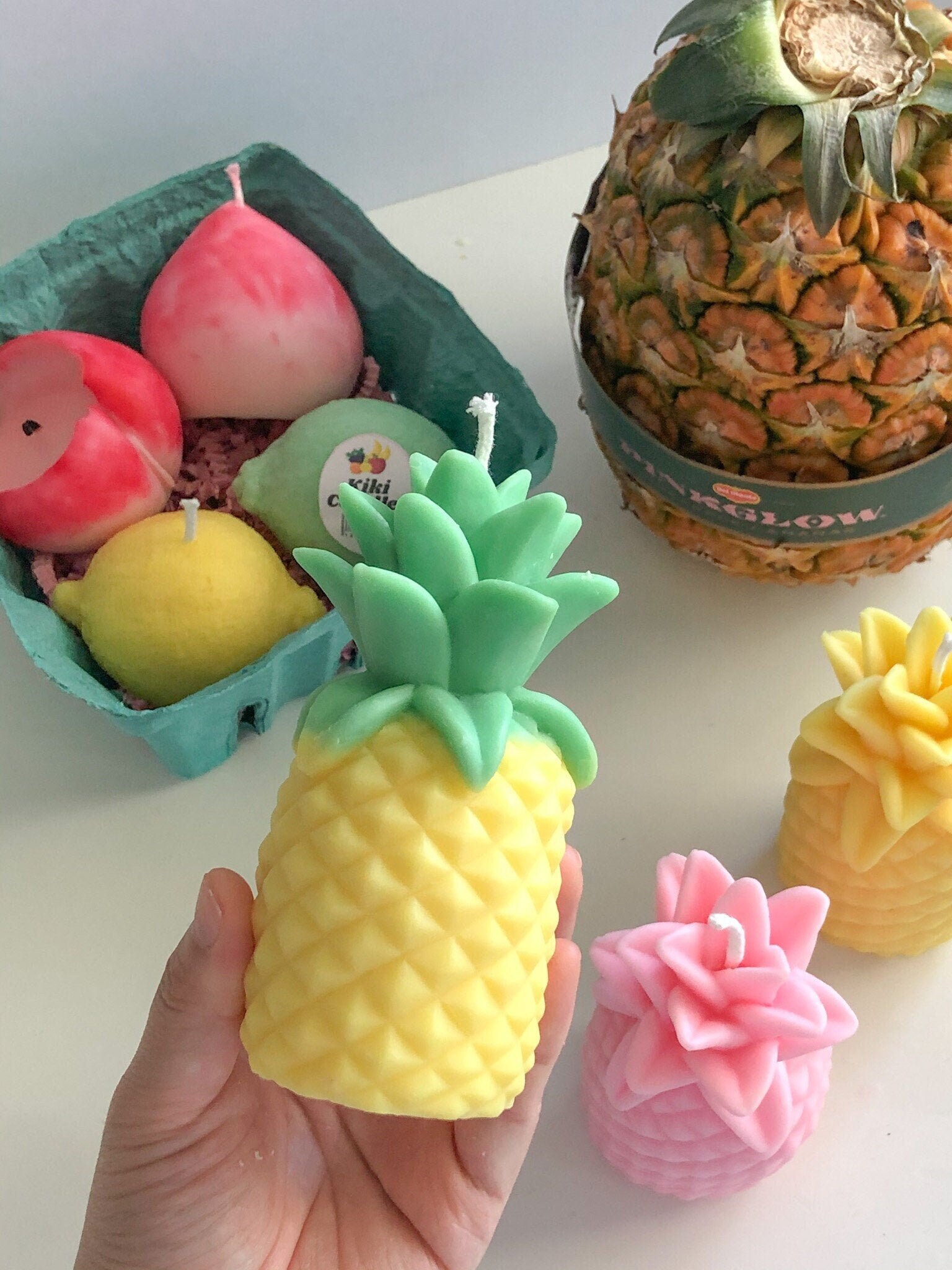 Pineapple Candle Pina Colada Scented Candle Cute Candle Etsy