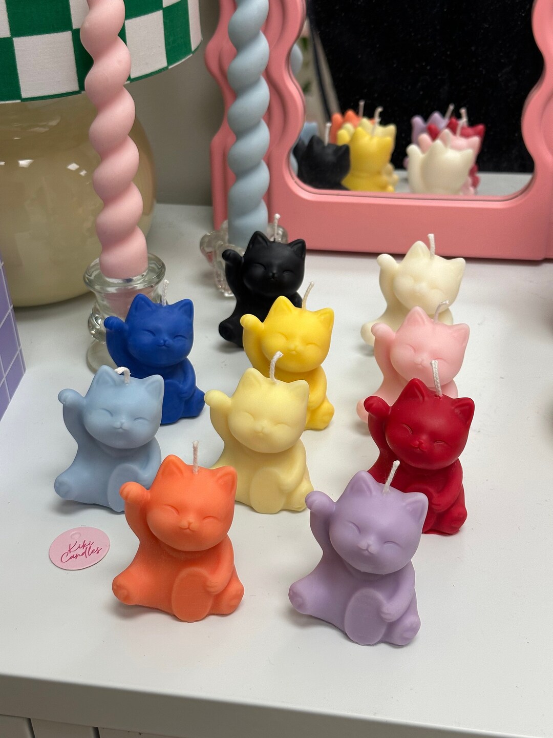 Little Lucky Cat Lucky Cat Candle Cute Lucky Cat Cat Etsy