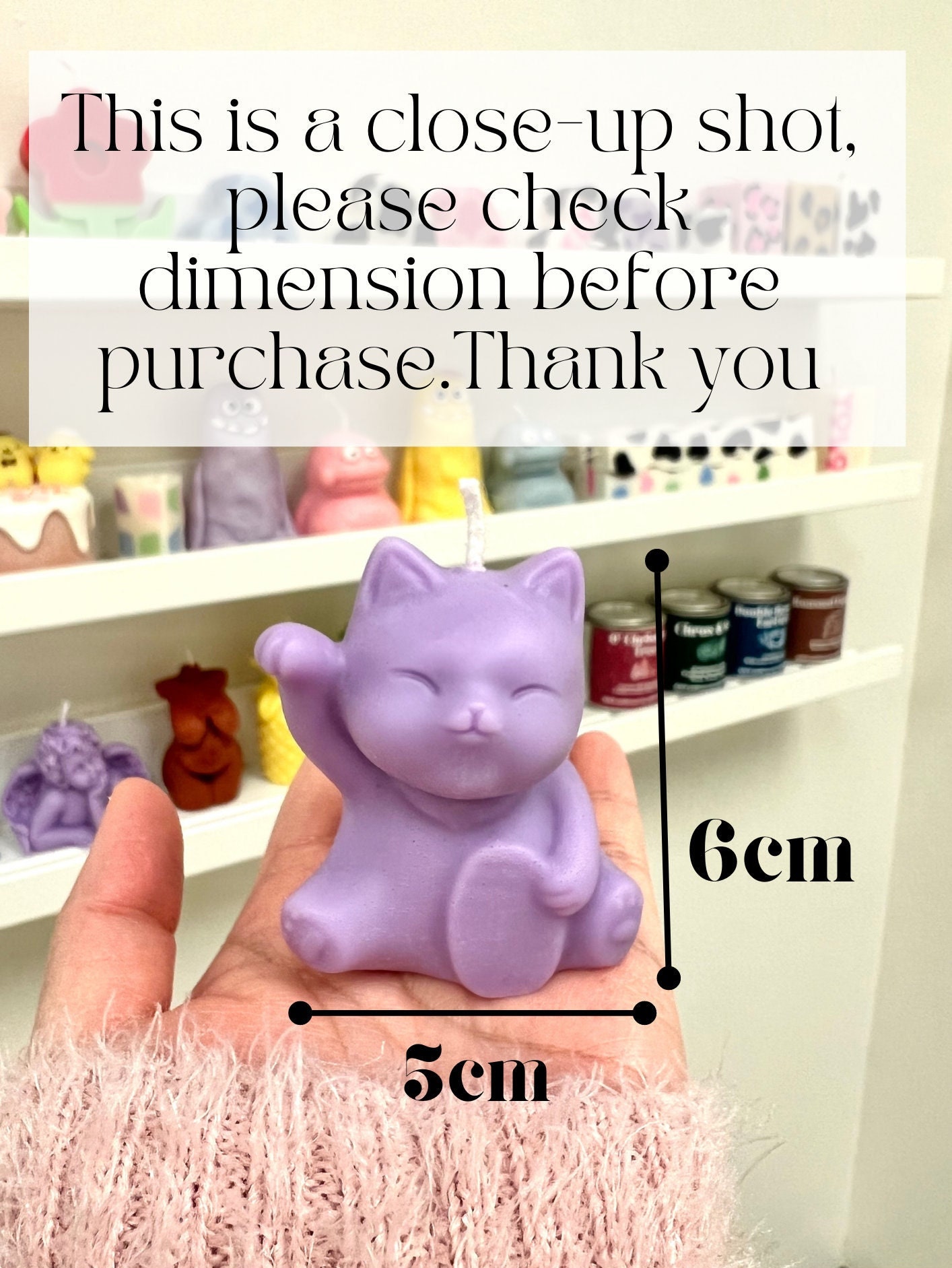 Little Lucky Cat Lucky Cat Candle Cute Lucky Cat Cat Etsy