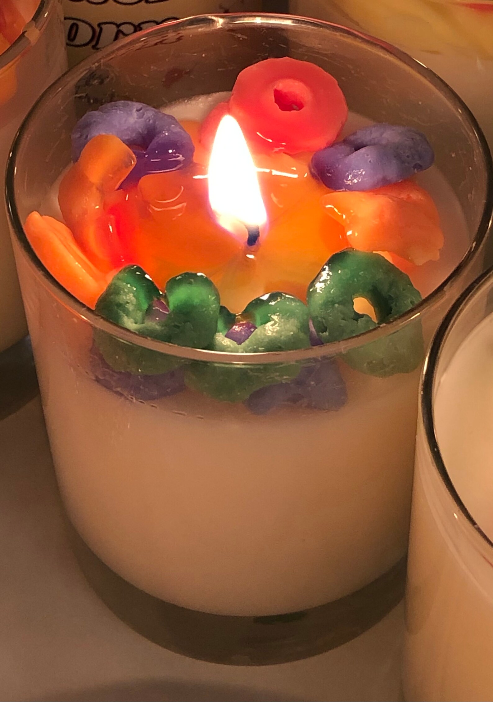 Scented Fruit Loops Candlecereal Candle Fruity Candle Etsy Canada