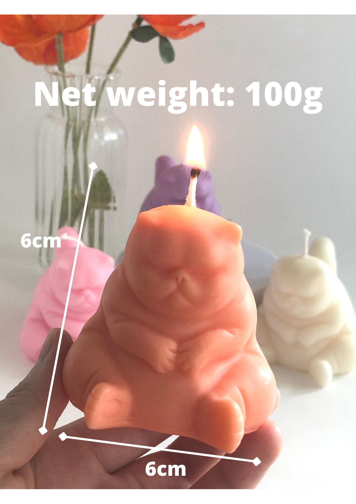 Cat Candle Grumpy Cat Candle Unique Candle Cute Candle Etsy