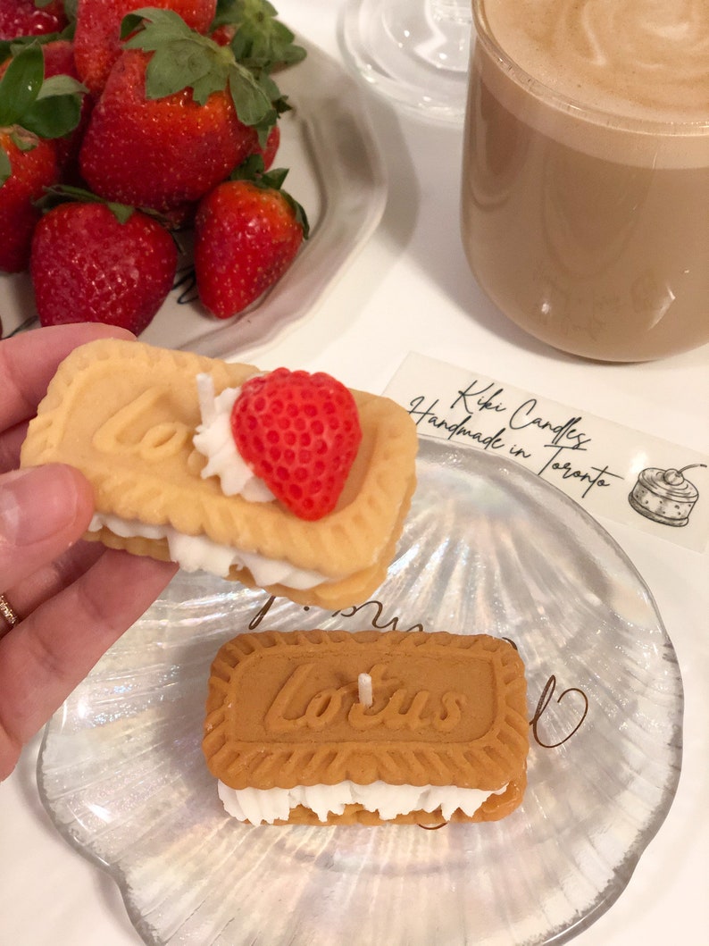 Lotus Biscoff Biscuits Candles Set of 2 Fake Food Candle Etsy Canada