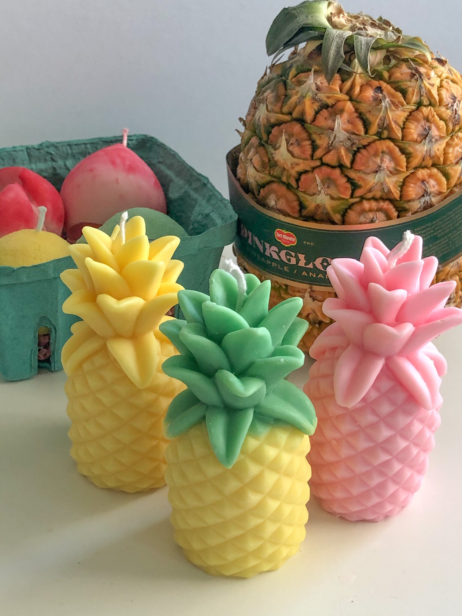 Pineapple Candle Pina Colada Scented Candle Cute Candle Etsy