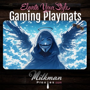 Digital Divinity MTG Angel Playmat, Anonymous Gaming Desk Mat, Custom Play Mat, Fantasy TCG Playmat, Desk Accessory, Table Top Gaming Gift
