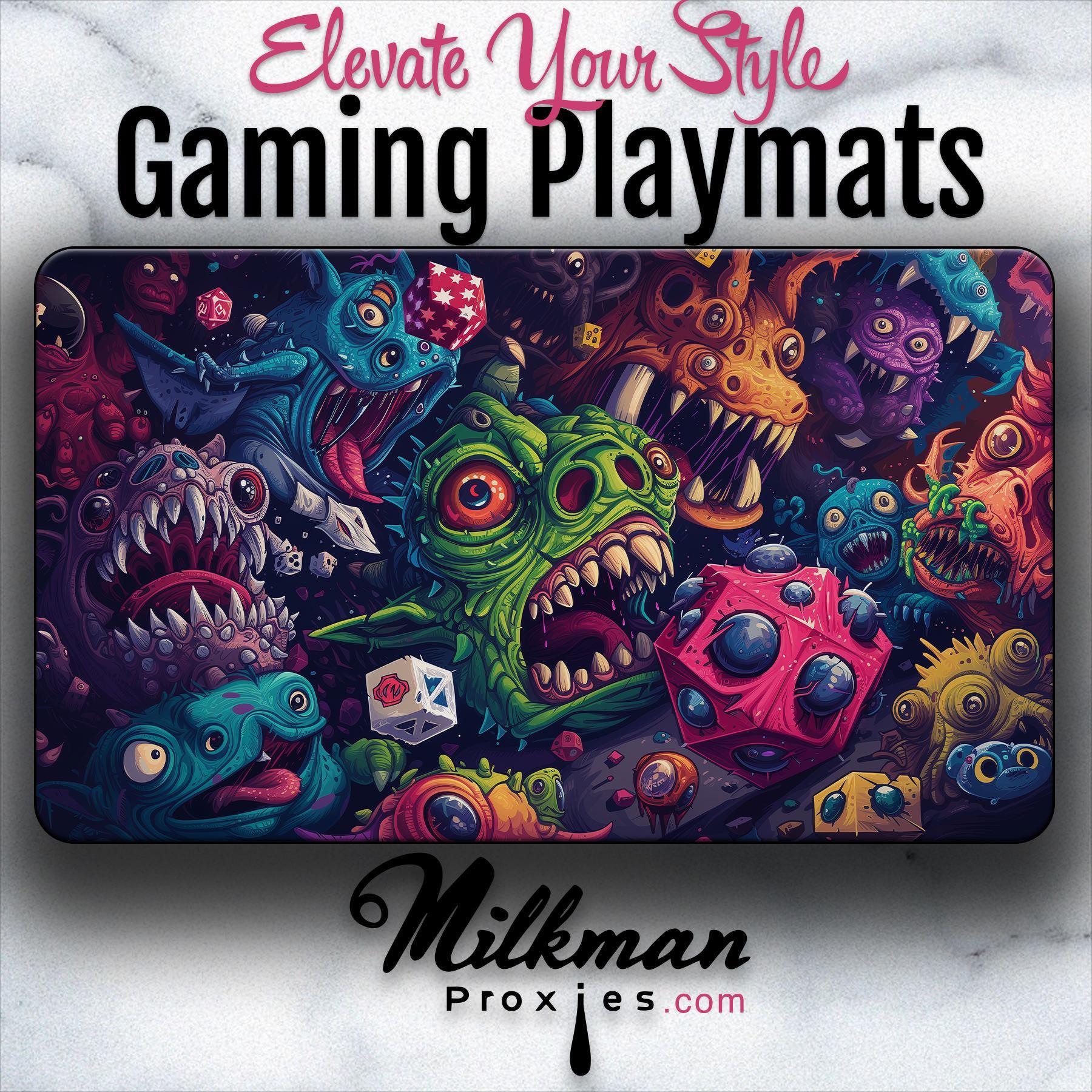 Goblin MTG Playmat – Psychedelic Dice Goblins on an Acid Trip
