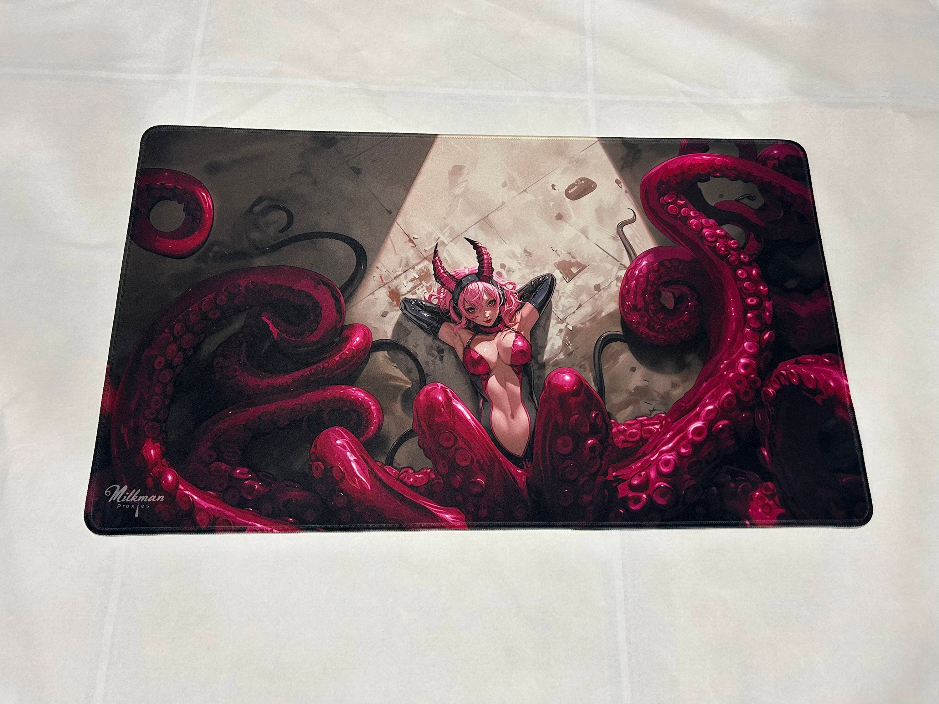 Anime Girl Tentacle Monster MTG Playmat MTG Waifu Playmat Etsy