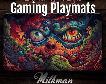 Goblin MTG Playmat: Snaggle Tooth Mountain, Psychedelic Gaming Desk Mat