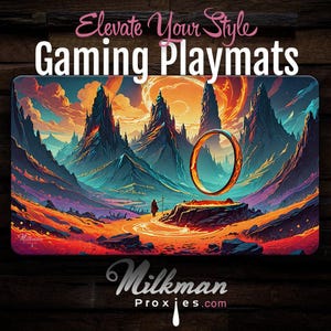 Tappetino da gioco &quot;L&#39;Unico Anello&quot; per MTG, tappetino da gioco per scrivania, tappetino da gioco MTG personalizzato, tappetino da gioco da tavolo personalizzato con zone, accessori per tappetini da tavolo