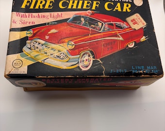 Vintage Ichiko Japan Tin Toy: 1961 Plymouth Ambulance Station