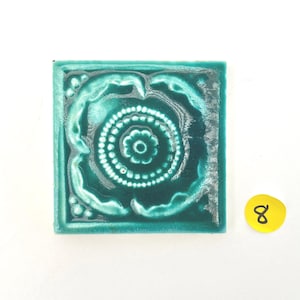 1882-1939 Trent Tile Company 3&quot; x 3&quot; Aqua Tile _4