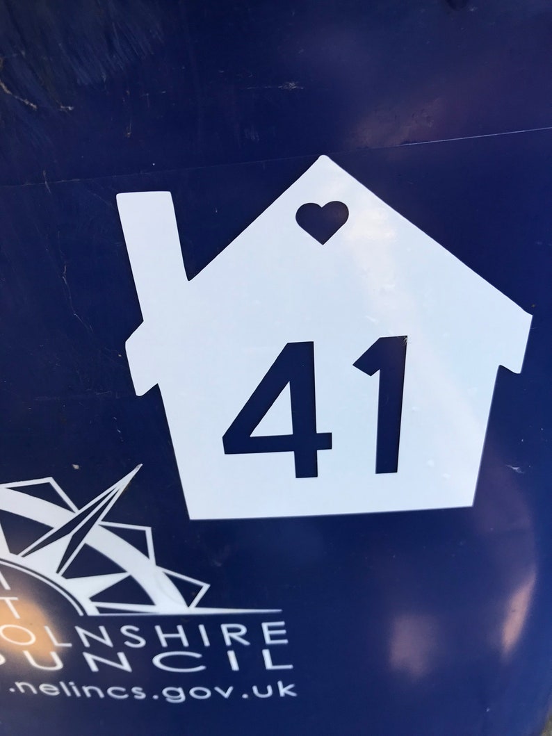 Personalised Wheelie Bin Stickers House Number. Any Numbers. Etsy UK