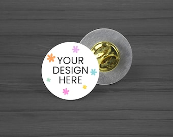 Custom Button Pins | Personalized Lapel Button | Custom Logo Buttons | Event Pins | Small Business Branding | Photo Buttons | Bulk Buttons
