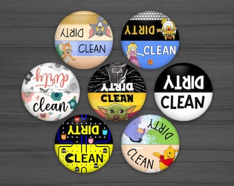 Dishwasher Clean Dirty Magnet, Housewarming Kitchen Decor Gift, New Home Gifts