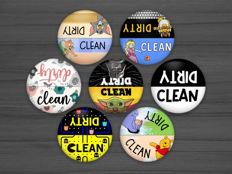 Dishwasher Clean Dirty Magnet, Housewarming Kitchen Decor Gift, New ...