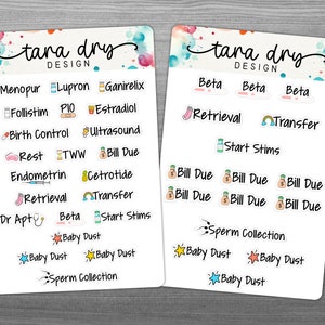 296 IVF Planner Stickers | Infertilility Gifts | Fertility Journal | IVF Calendar |  Laptop Sticker | IVF Care Package | Free Shipping