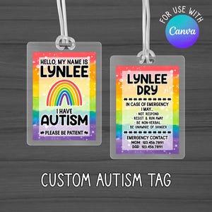 Autismus-Kinderwagen-Tag, Autismus-Karte, autistischer medizinischer Ausweis, Autismus-Abzeichen