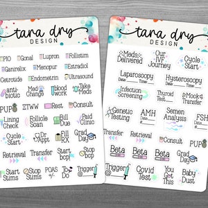 IVF Calendar 478 Planner Stickers| Journal | Monthly Calendar | Infertility | Worth the Wait | Functional | Notebook | Free Shipping