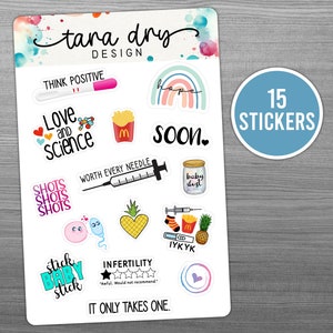 IVF Planner Stickers | Infertility Gifts | IVF Journal Stickers | Fertility Calendar | IVF Diary | Free Shipping