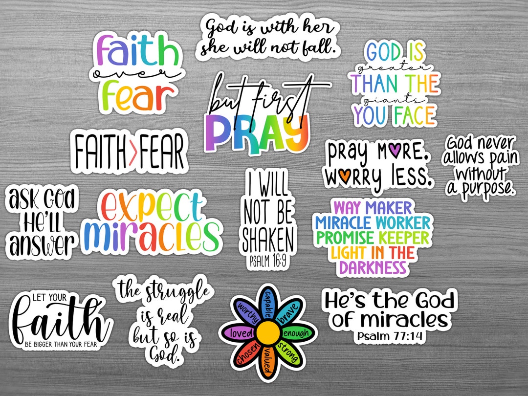 Faith Sticker Pack Bible Verse Stickers Bible Journaling Etsy