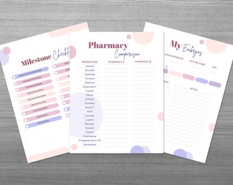 IVF Digital Planner | TTC Journal | Fertility Calendar | Infertility Organizer | Fertility Planner Gifts