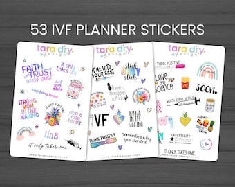 IVF Planner Stickers 3 Pack, Sticker Sheets, IVF Gifts, Sticker Sheets, IVF Gifts, Infertility Gift, Journal Stickers