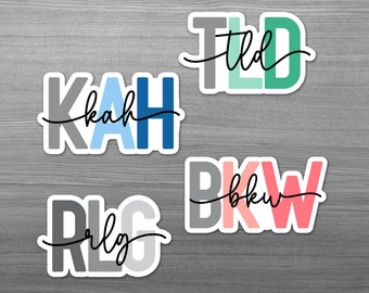 Monogram Sticker | Initial Stickers | Custom Name Sticker | Away Luggage Decal | Custom Sticker for Women | Free Shipping