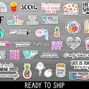 IVF Sticker 34 Gift Pack | Infertility Planner | Fertility Journal | Gifts | Calendar | IVF Got This | Care Package | Free Shipping