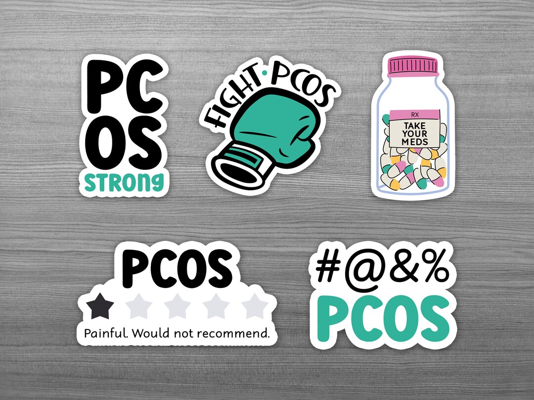 PCOS Awareness Sticker Pack Chronic Illness Chronic Pain IVF Gifts