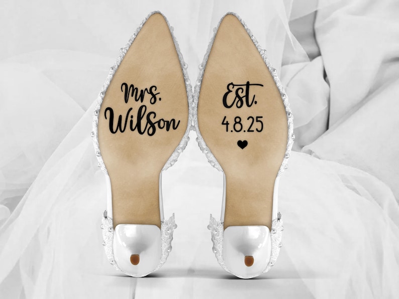 Custom Wedding Shoe Decal