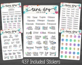IVF Calendar Planner Stickers | Journal | Monthly Calendar | Infertility | Worth the Wait | Functional | Notebook | Free Shipping
