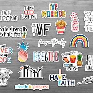 IVF Sticker 20 Pack | Infertility Planner | Fertility Journal | Gifts | Calendar | IVF Got This | Care Package