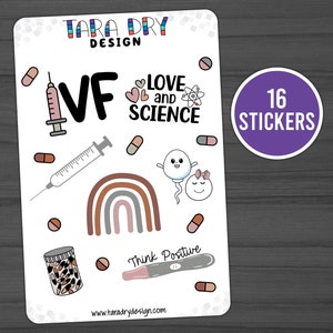 IVF Planner Stickers | Infertility Gifts | IVF Journal Stickers | Fertility Calendar | IVF Diary | Free Shipping