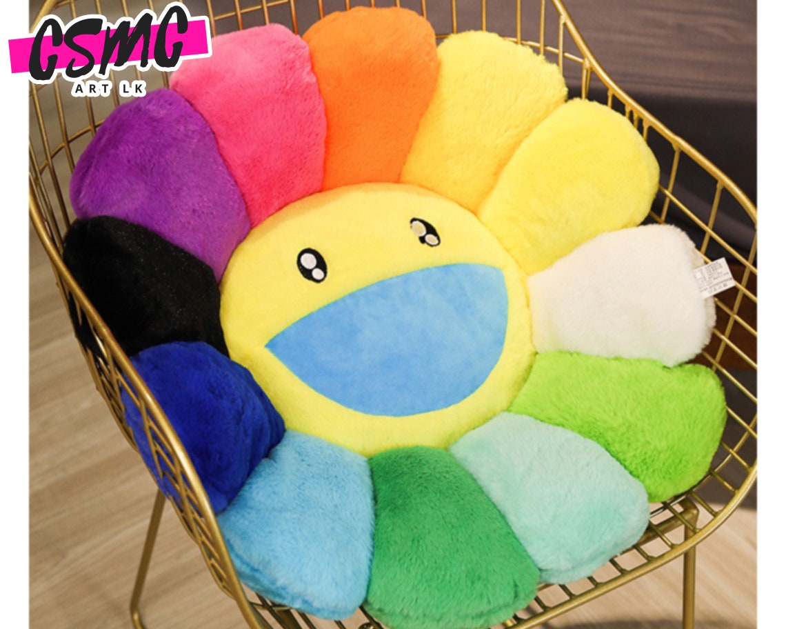 43/55/80/100cm Smile Sunflower Plush Toy Stuffed Doll Cushion Etsy