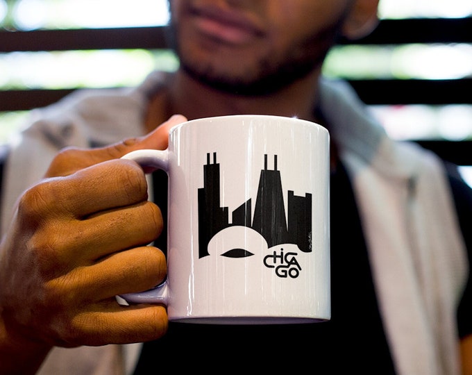 CHICAGO SKYLINE Coffee Mug Chicago City Landmarks