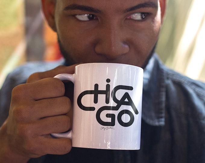 CHICAGO Coffee Mug with Custom Type Design