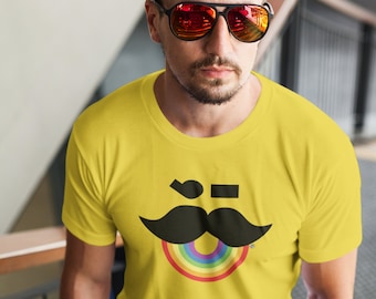 PRIDE Rainbow Wink Unisex Softstyle T-Shirt