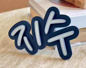 Custom 3D Korean Name Sign | Personalized Hangul Colored Word Decor | 맞춤형 3D 한국어 이름 사인 - 개인 맞춤형 한글 단어 장식 | Your Korean Words or Phrase