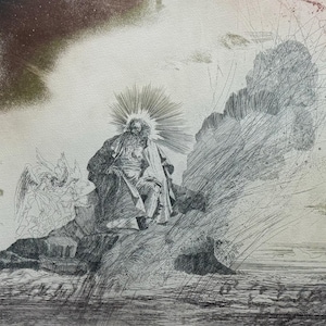 Original 1970&#39;s Etching by J A Pecsenke, The 2nd Day (from the God Created the Sun, the Moon and the Stars and God Created Woman series)