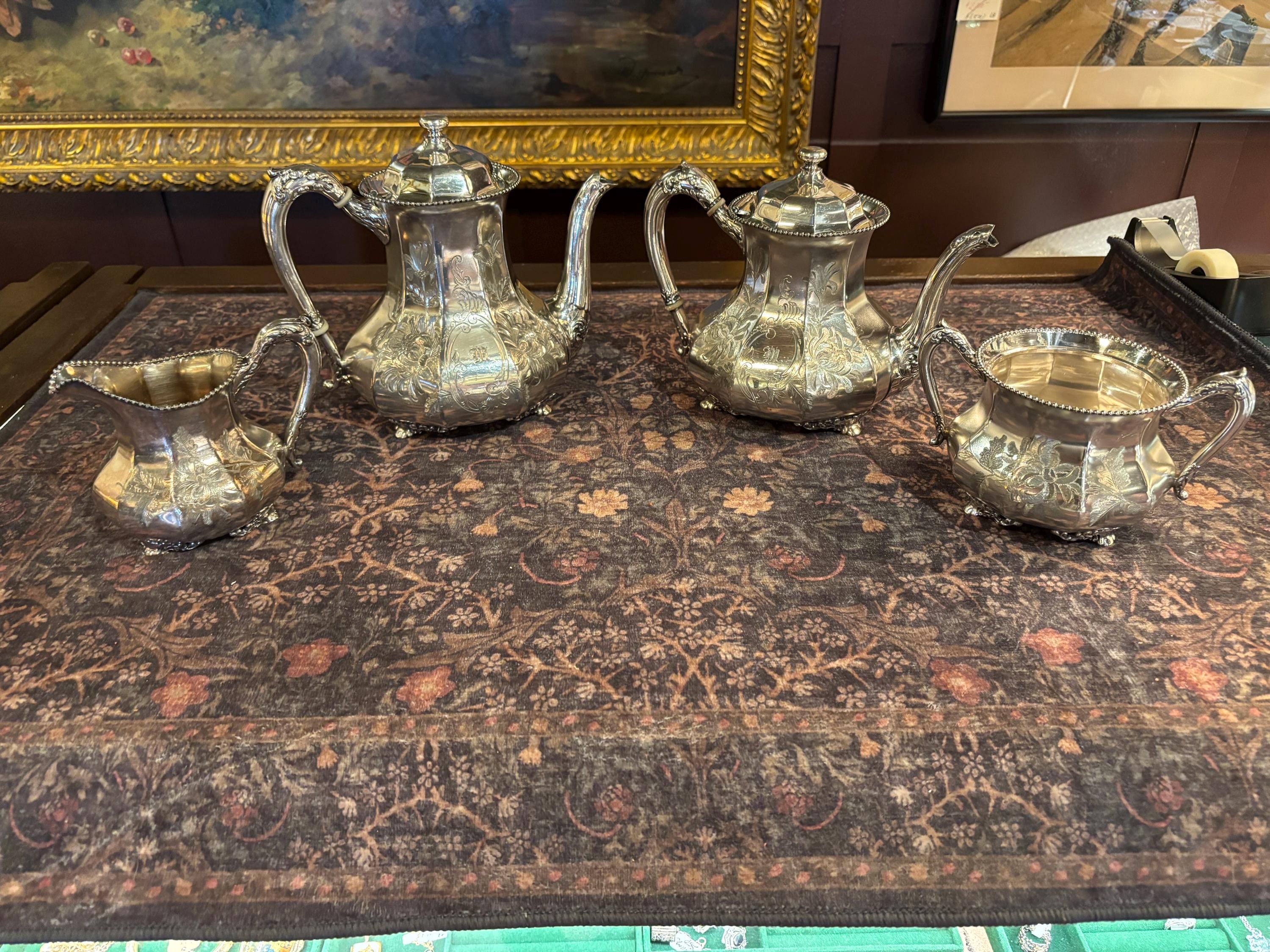 Reed and Barton Silver Plated Tea Set - Etsy