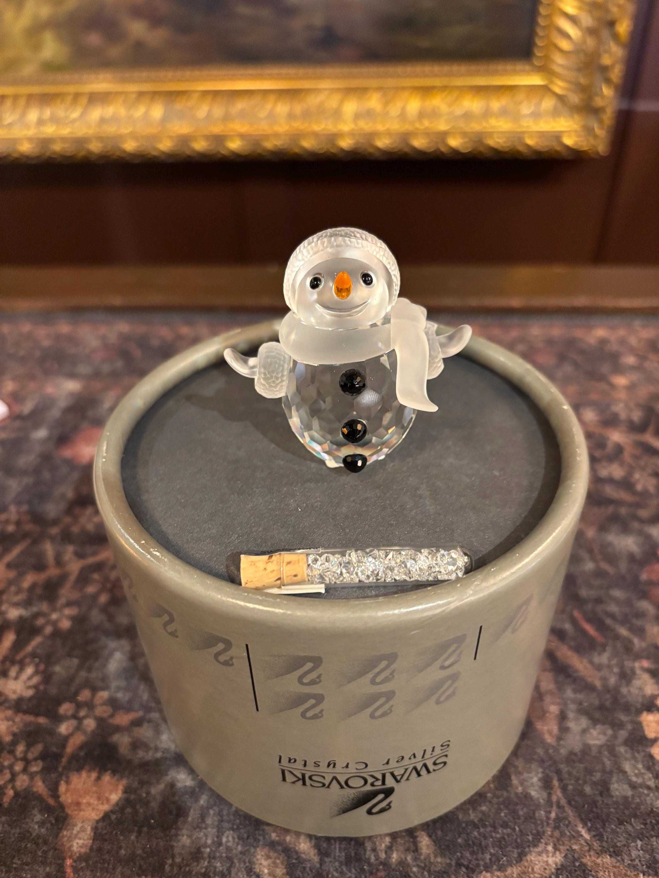 Swarovski Figurines Snowman - Etsy