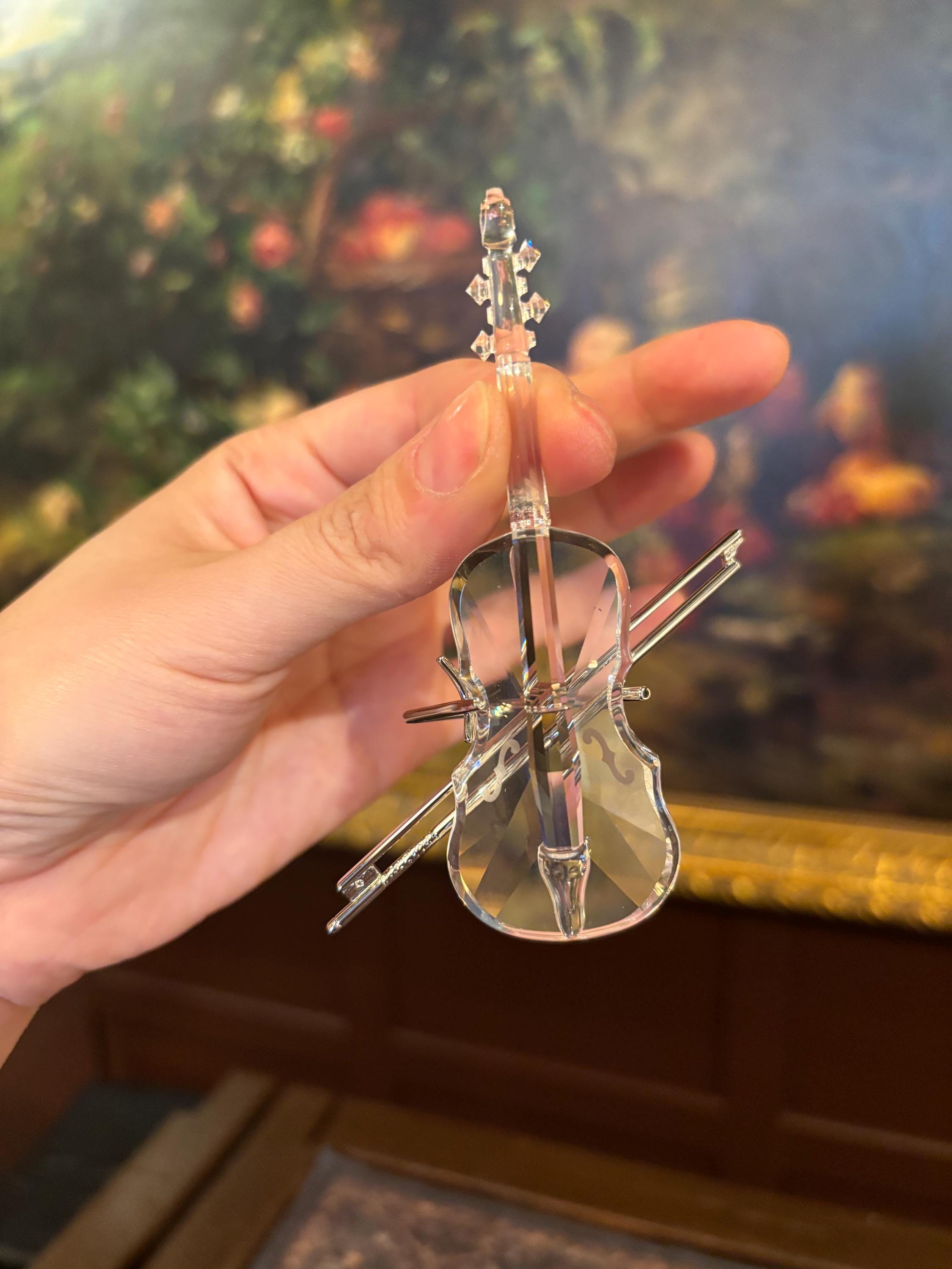 Swarovski Crystal Figurines Violin - Etsy