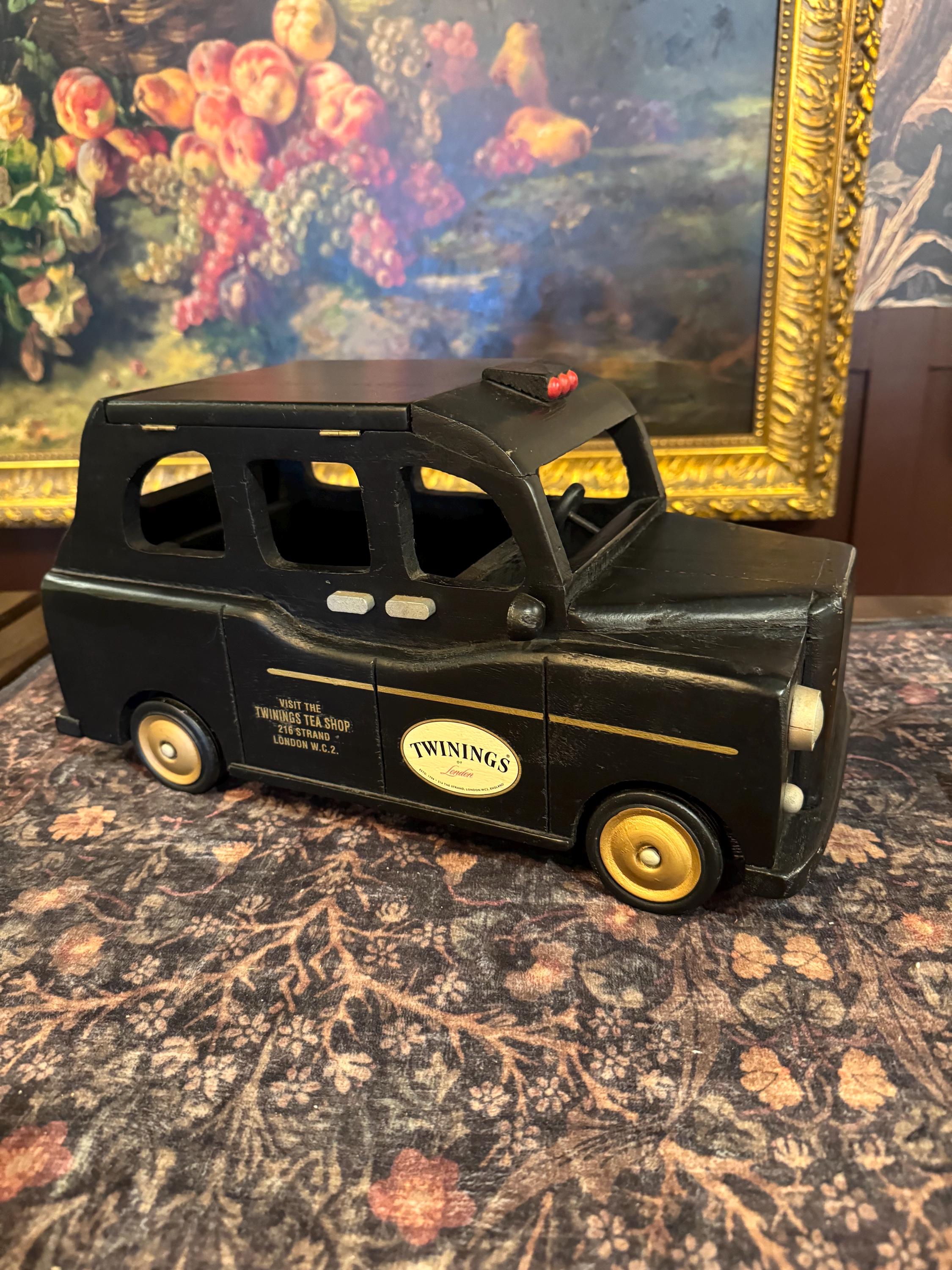 イギリスTWININGS 木製 トラックティーキャディー Vintage Twinings Tea Advertising Car Display | Wooden London Taxi