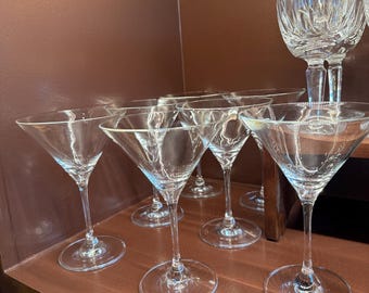 Copas de martini de cristal - juego de 8