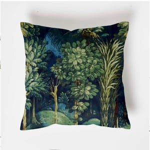 Forbidden Forest velvet cushion, scatter cushions. Luxury botanical velvet cushion. Multiple sizes, cushion with zip