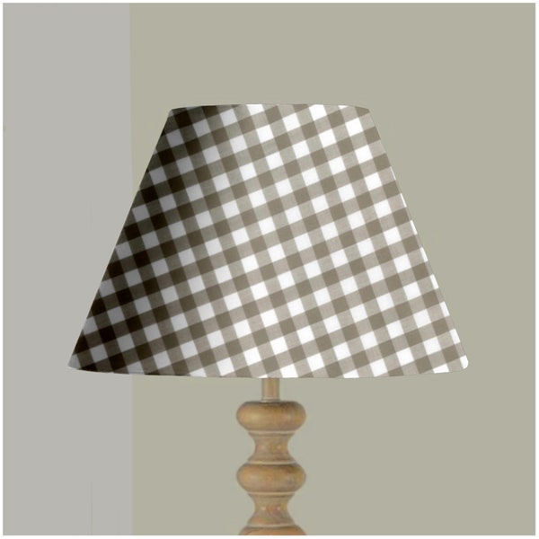 Classic Chambray Gingham Empire Lampshade main image 1