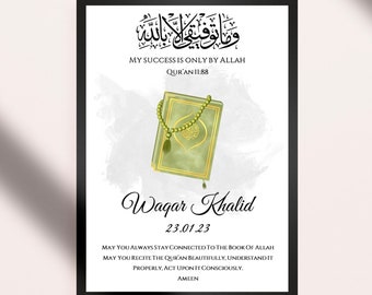 Quran Completion Gift, Hifz Completion Print, Aalimah Graduation, Islamic Graduation Print, Quran Completion Print, Eid Gift Islamic Gift