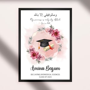 Personalised Graduation Print, Islamic Graduation Gift, Muslim Graduation Gift, Islamic Gifts, Islamic Prints, Graduation Print, Wall Art