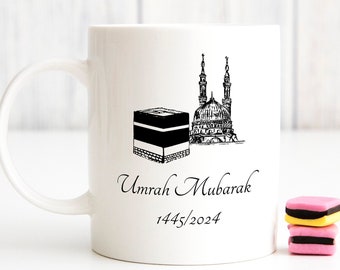 Umrah Mubarak | Personalised Umrah Mubarak Mug | Umrah Gifts | Islamic | Islamic gifts | Madinah | Kaaba | Muslim Co-worker Coffee Mug