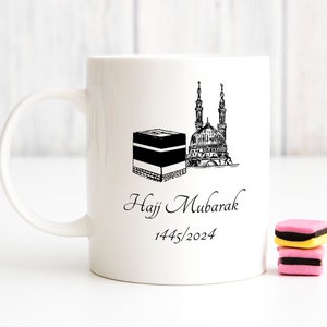Hajj Mubarak Mug | Personalised Mug | Hajja and Hajji | Islamic Mugs | Islamic Gifts | Hajj Gifts | Madinah | Kaaba | Muslim Coffee